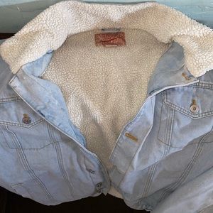 Men’s jeans fur inside jacket